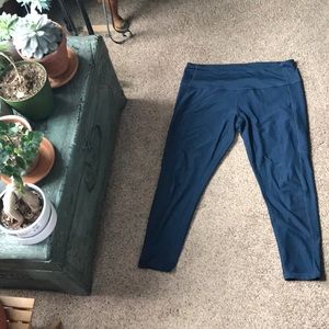 Blue yoga pants